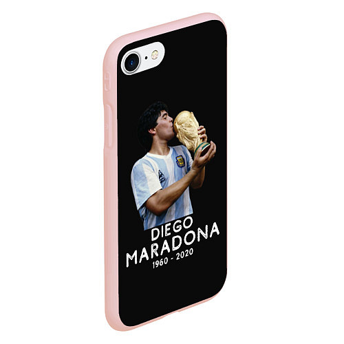 Чехол iPhone 7/8 матовый Diego Maradona / 3D-Светло-розовый – фото 2