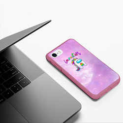Чехол iPhone 7/8 матовый Impostor Unicorn, цвет: 3D-малиновый — фото 2