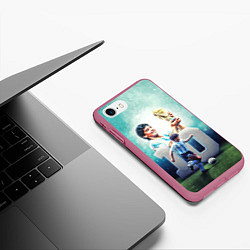 Чехол iPhone 7/8 матовый 10 number, цвет: 3D-малиновый — фото 2