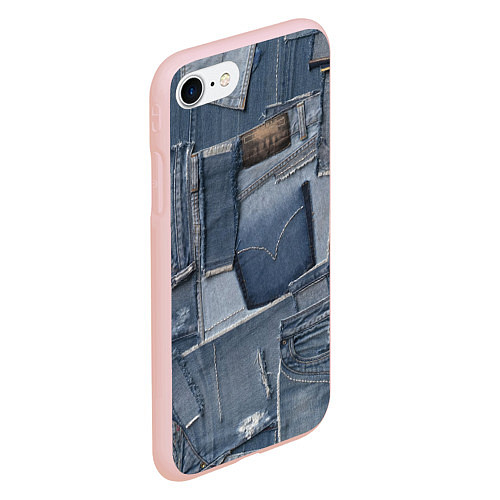 Чехол iPhone 7/8 матовый Jeans life / 3D-Светло-розовый – фото 2