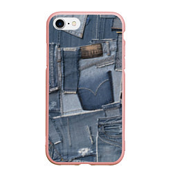 Чехол iPhone 7/8 матовый Jeans life, цвет: 3D-светло-розовый
