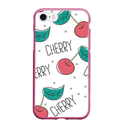 Чехол iPhone 7/8 матовый Вишенки Cherry