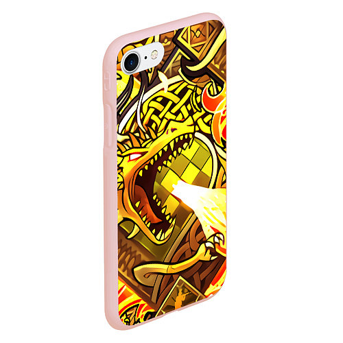 Чехол iPhone 7/8 матовый CS GO DRAGON LORE / 3D-Светло-розовый – фото 2