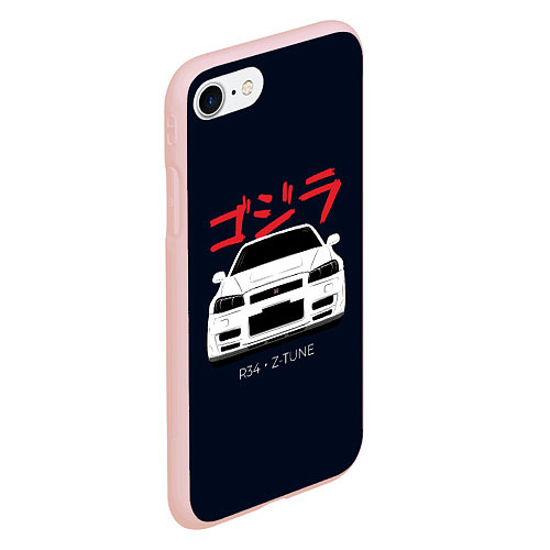 Чехол iPhone 7/8 матовый Skyline R34 Z-Tune / 3D-Светло-розовый – фото 2