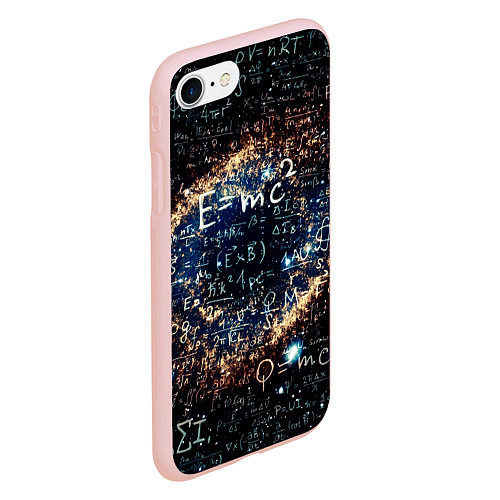 Чехол iPhone 7/8 матовый Формула Вселенной / 3D-Светло-розовый – фото 2