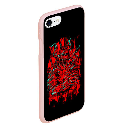 Чехол iPhone 7/8 матовый Death Samurai / 3D-Светло-розовый – фото 2