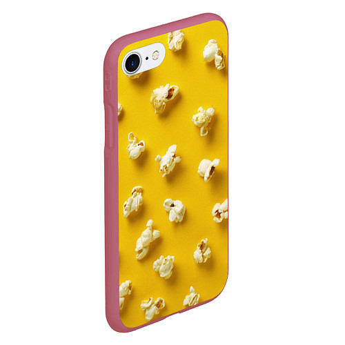 Чехол iPhone 7/8 матовый Попкорн / 3D-Малиновый – фото 2