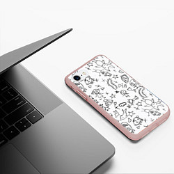 Чехол iPhone 7/8 матовый DIE ANTWOORD, цвет: 3D-светло-розовый — фото 2