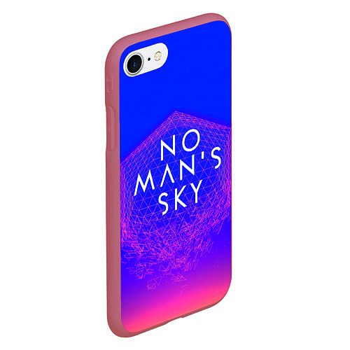 Чехол iPhone 7/8 матовый NO MANS SKY / 3D-Малиновый – фото 2