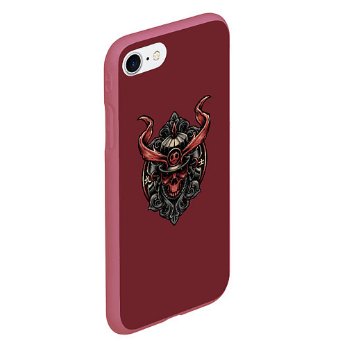 Чехол iPhone 7/8 матовый Red Samurai / 3D-Малиновый – фото 2