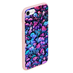 Чехол iPhone 7/8 матовый Волшебные грибы, цвет: 3D-светло-розовый — фото 2