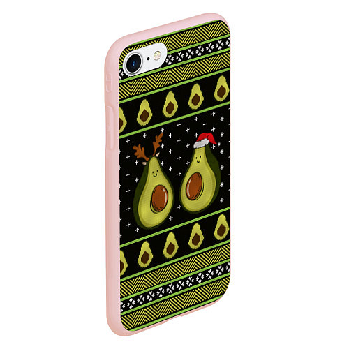 Чехол iPhone 7/8 матовый Avo christmas / 3D-Светло-розовый – фото 2