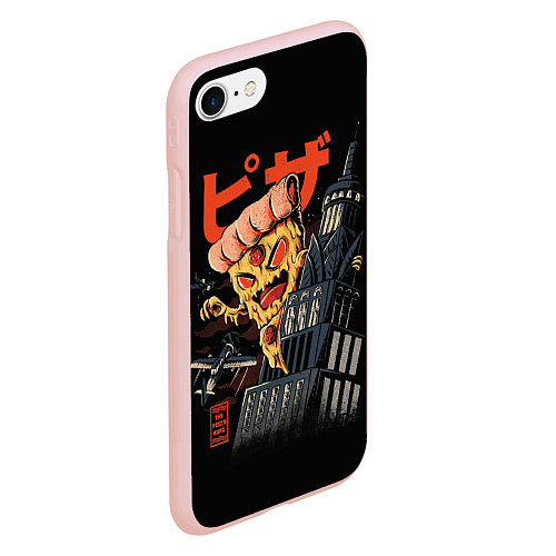 Чехол iPhone 7/8 матовый Pizza Kong / 3D-Светло-розовый – фото 2
