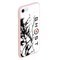 Чехол iPhone 7/8 матовый Ghost of Tsushima, цвет: 3D-светло-розовый — фото 2