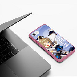Чехол iPhone 7/8 матовый GENSHIN IMPACT, БАРБАРА,, цвет: 3D-малиновый — фото 2