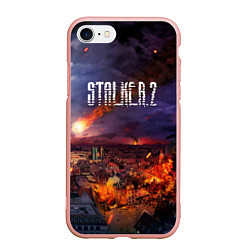 Чехол iPhone 7/8 матовый Stalker 2, цвет: 3D-светло-розовый