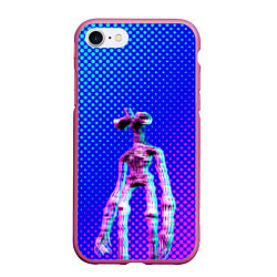Чехол iPhone 7/8 матовый Siren Head - Helloween, цвет: 3D-малиновый