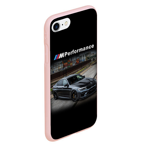 Чехол iPhone 7/8 матовый BMW Z / 3D-Светло-розовый – фото 2