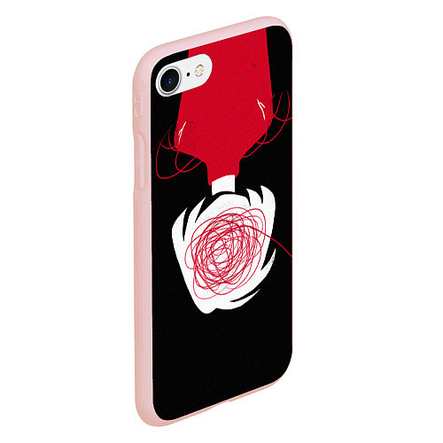Чехол iPhone 7/8 матовый Любовь / 3D-Светло-розовый – фото 2