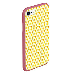 Чехол iPhone 7/8 матовый Пикачу, цвет: 3D-малиновый — фото 2