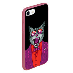 Чехол iPhone 7/8 матовый Boss Cat, цвет: 3D-малиновый — фото 2