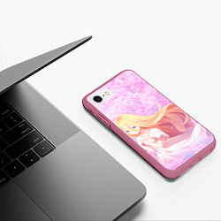 Чехол iPhone 7/8 матовый Рэйчел Гарднер, цвет: 3D-малиновый — фото 2