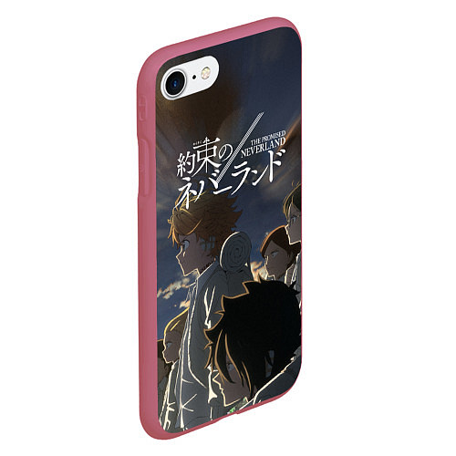 Чехол iPhone 7/8 матовый The promised neverland Z / 3D-Малиновый – фото 2