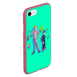 Чехол iPhone 7/8 матовый Моб Психо 100, цвет: 3D-малиновый — фото 2