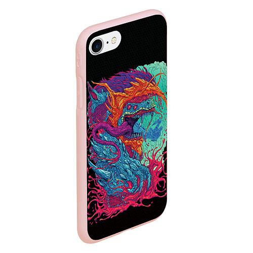 Чехол iPhone 7/8 матовый Hyper beast art / 3D-Светло-розовый – фото 2