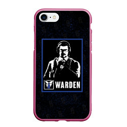 Чехол iPhone 7/8 матовый Warden, цвет: 3D-малиновый