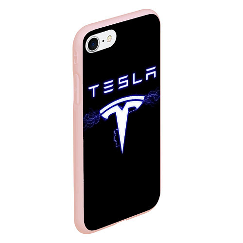 Чехол iPhone 7/8 матовый TESLA / 3D-Светло-розовый – фото 2