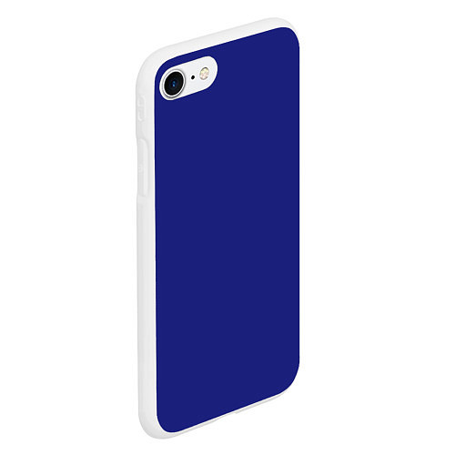 Чехол iPhone 7/8 матовый Синий / 3D-Белый – фото 2