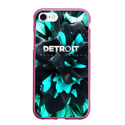 Чехол iPhone 7/8 матовый Detroit Become Human S, цвет: 3D-малиновый