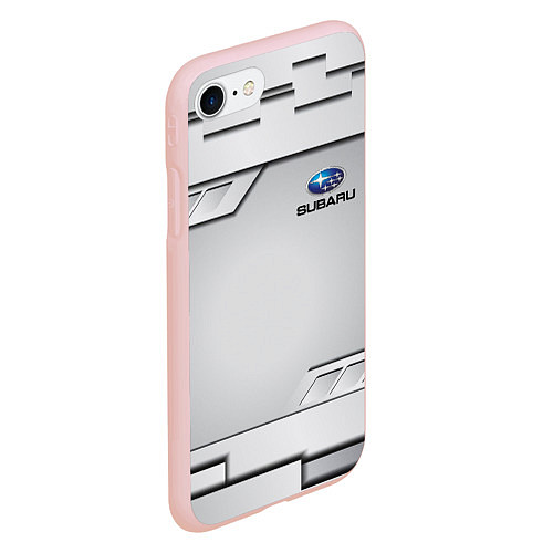 Чехол iPhone 7/8 матовый SUBARU СУБАРУ / 3D-Светло-розовый – фото 2