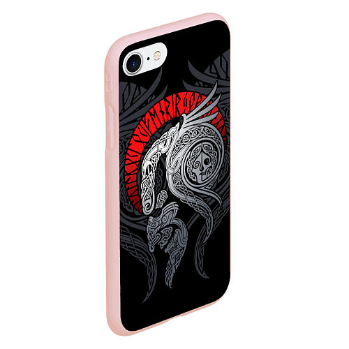 Чехол iPhone 7/8 матовый Демон / 3D-Светло-розовый – фото 2