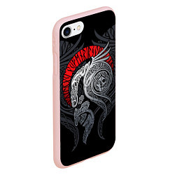 Чехол iPhone 7/8 матовый Демон, цвет: 3D-светло-розовый — фото 2