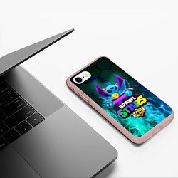 Чехол iPhone 7/8 матовый Dark Lord Spike Brawl Stars, цвет: 3D-светло-розовый — фото 2