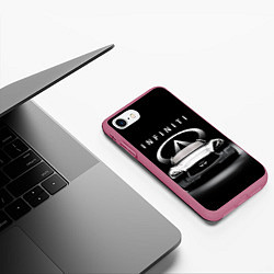 Чехол iPhone 7/8 матовый INFINITI, цвет: 3D-малиновый — фото 2