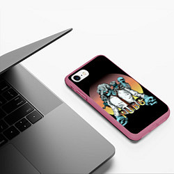 Чехол iPhone 7/8 матовый Pubg, цвет: 3D-малиновый — фото 2