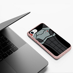 Чехол iPhone 7/8 матовый КОСТЮМ N7 MASS EFFECT N7 М, цвет: 3D-светло-розовый — фото 2