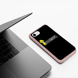 Чехол iPhone 7/8 матовый Little Nightmares, цвет: 3D-светло-розовый — фото 2