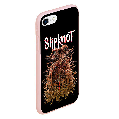 Чехол iPhone 7/8 матовый SLIPKNOT / 3D-Светло-розовый – фото 2