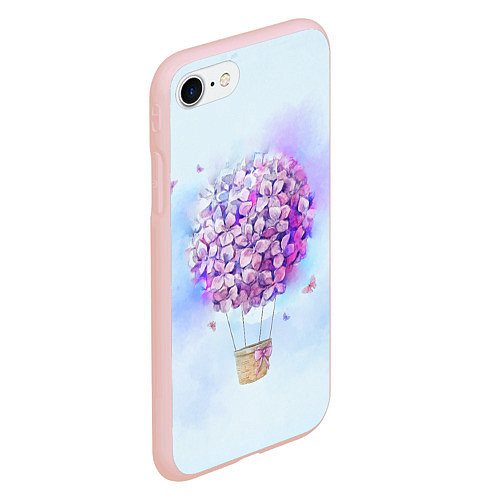 Чехол iPhone 7/8 матовый Air flowers / 3D-Светло-розовый – фото 2