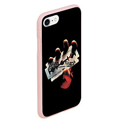 Чехол iPhone 7/8 матовый Judas Priest, цвет: 3D-светло-розовый — фото 2