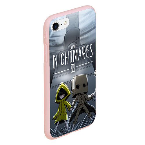 Чехол iPhone 7/8 матовый LITTLE NIGHTMARES 2 / 3D-Светло-розовый – фото 2