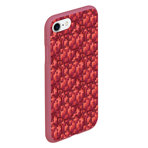 Чехол iPhone 7/8 матовый Красный краситель / 3D-Малиновый – фото 2