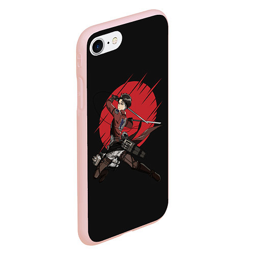 Чехол iPhone 7/8 матовый Атака Титанов / 3D-Светло-розовый – фото 2