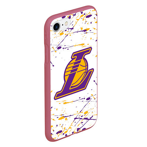 Чехол iPhone 7/8 матовый Kobe Bryant / 3D-Малиновый – фото 2