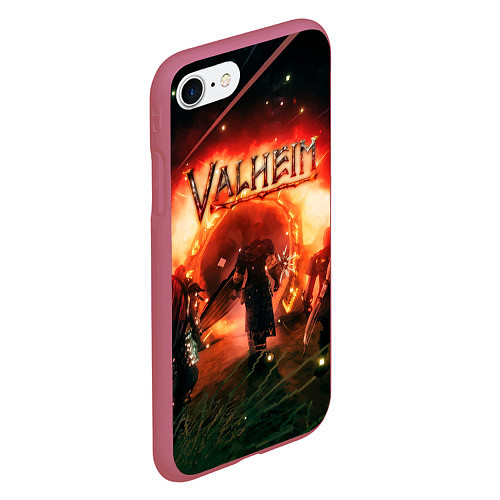 Чехол iPhone 7/8 матовый Valheim / 3D-Малиновый – фото 2