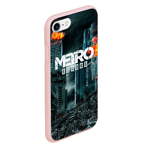 Чехол iPhone 7/8 матовый Metro Exodus / 3D-Светло-розовый – фото 2